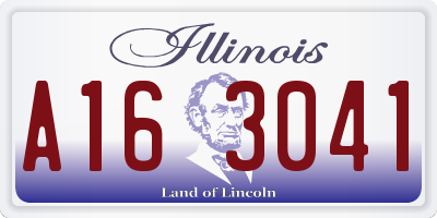 IL license plate A163041