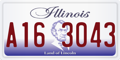 IL license plate A163043