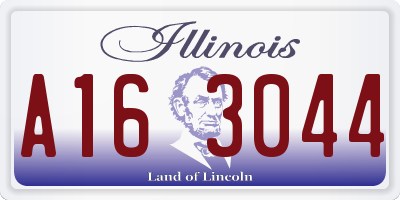 IL license plate A163044