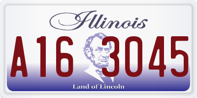 IL license plate A163045