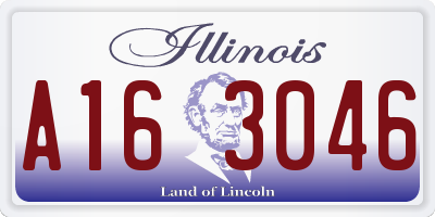 IL license plate A163046