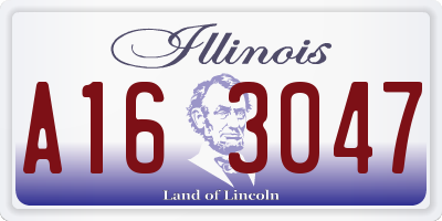IL license plate A163047