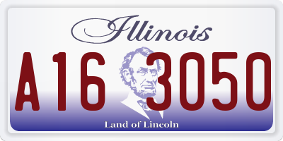 IL license plate A163050