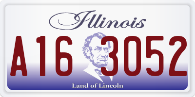 IL license plate A163052