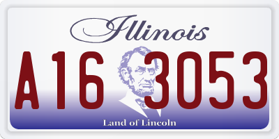 IL license plate A163053