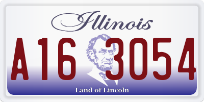 IL license plate A163054
