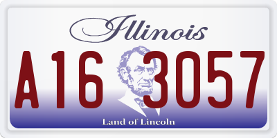 IL license plate A163057