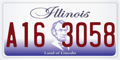 IL license plate A163058
