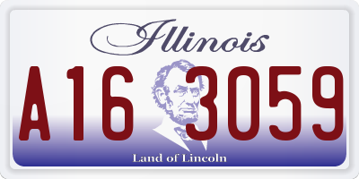 IL license plate A163059