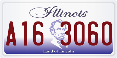 IL license plate A163060