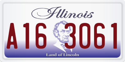 IL license plate A163061
