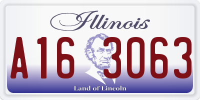 IL license plate A163063