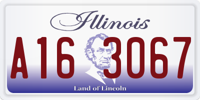 IL license plate A163067