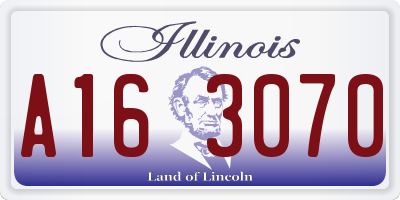 IL license plate A163070