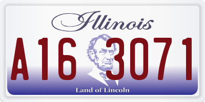 IL license plate A163071