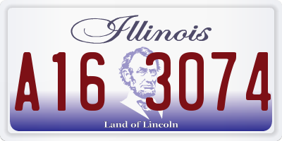 IL license plate A163074