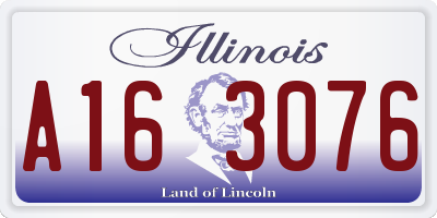 IL license plate A163076