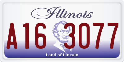 IL license plate A163077