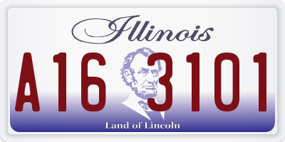IL license plate A163101