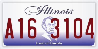 IL license plate A163104
