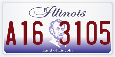 IL license plate A163105