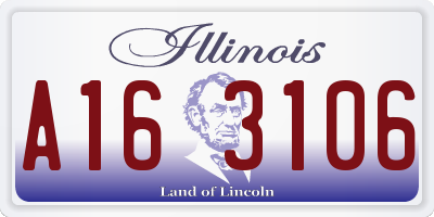 IL license plate A163106