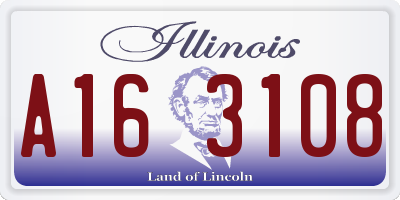IL license plate A163108