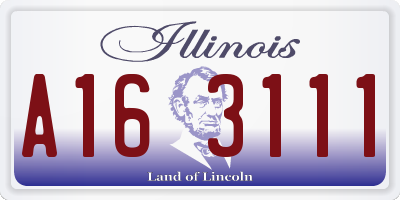 IL license plate A163111