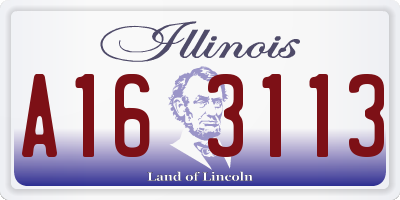 IL license plate A163113
