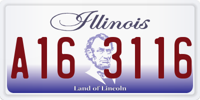 IL license plate A163116