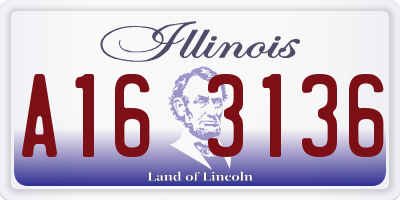 IL license plate A163136