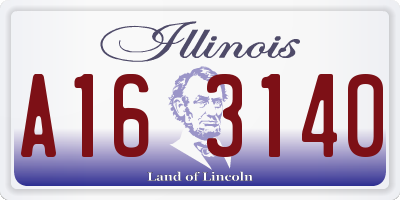 IL license plate A163140