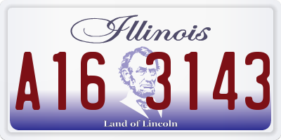 IL license plate A163143