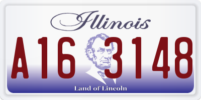 IL license plate A163148