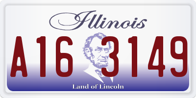 IL license plate A163149