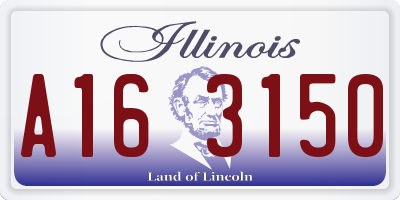 IL license plate A163150