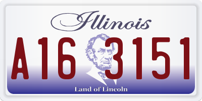 IL license plate A163151