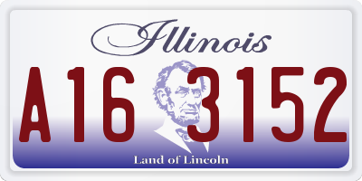 IL license plate A163152