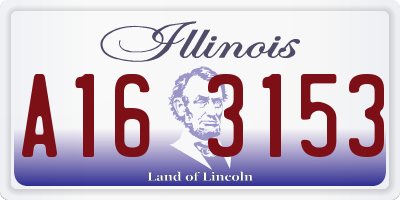 IL license plate A163153