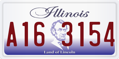 IL license plate A163154