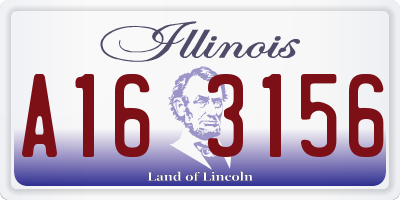 IL license plate A163156