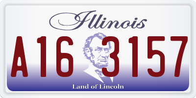 IL license plate A163157