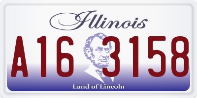 IL license plate A163158
