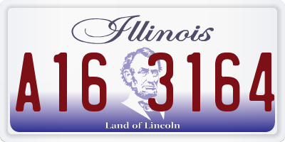 IL license plate A163164
