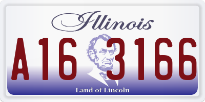 IL license plate A163166