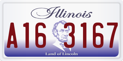 IL license plate A163167