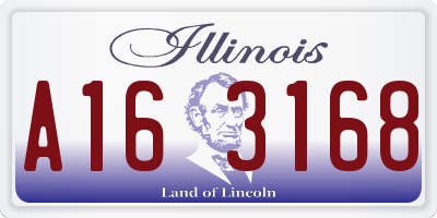IL license plate A163168