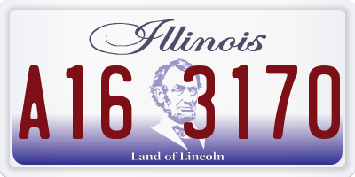 IL license plate A163170