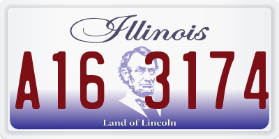 IL license plate A163174