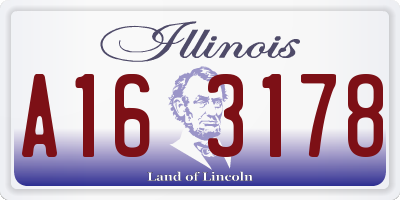 IL license plate A163178